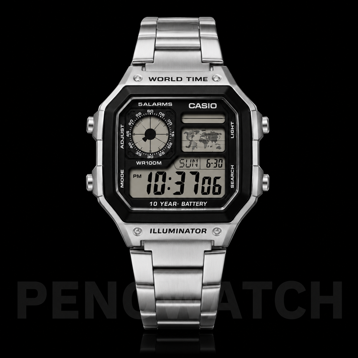 ساعت مچی کاسیو جهان نما (های کپی) WORLD TIME