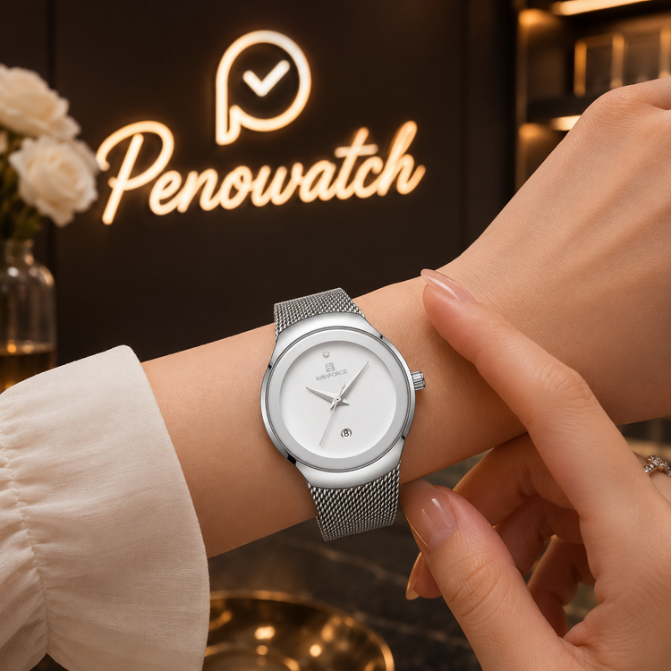 ساعت مچی عقربه ای زنانه نیوی فورس مدل NF5004-S-W